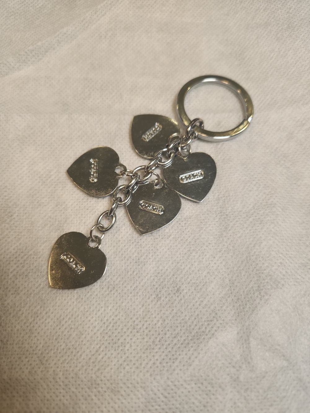 Coach Vintage Y2K Cascading Hearts keychain / bag charm - Picture 4 of 4